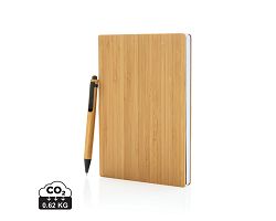 Set carnets de notes A5 et stylo en bambou