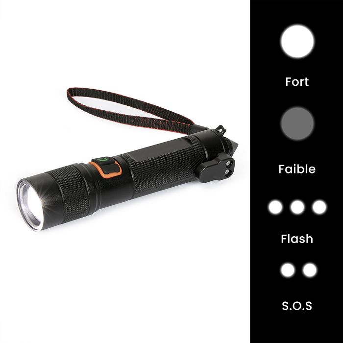  Lampe de poche de survie - Noir