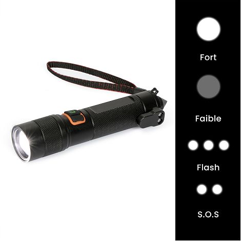  Lampe de poche de survie - Noir