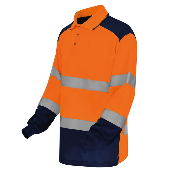  Polo bicolore manches longues haute visibilité