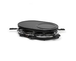 Raclette, Grill & Crêpière, 8 personnes - Noir