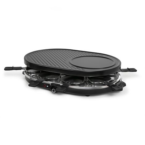  Raclette, Grill & Crêpière, 8 personnes - Noir