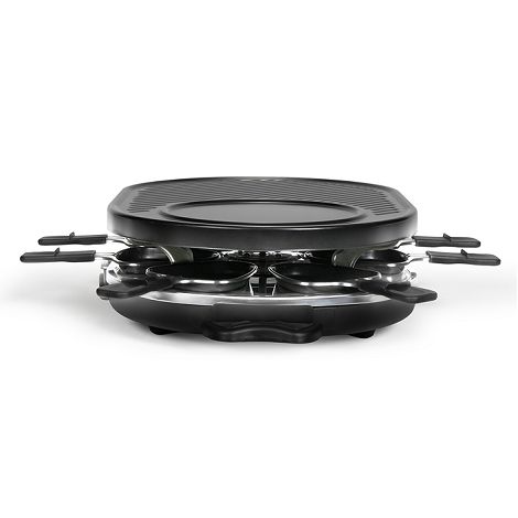  Raclette, Grill & Crêpière, 8 personnes - Noir