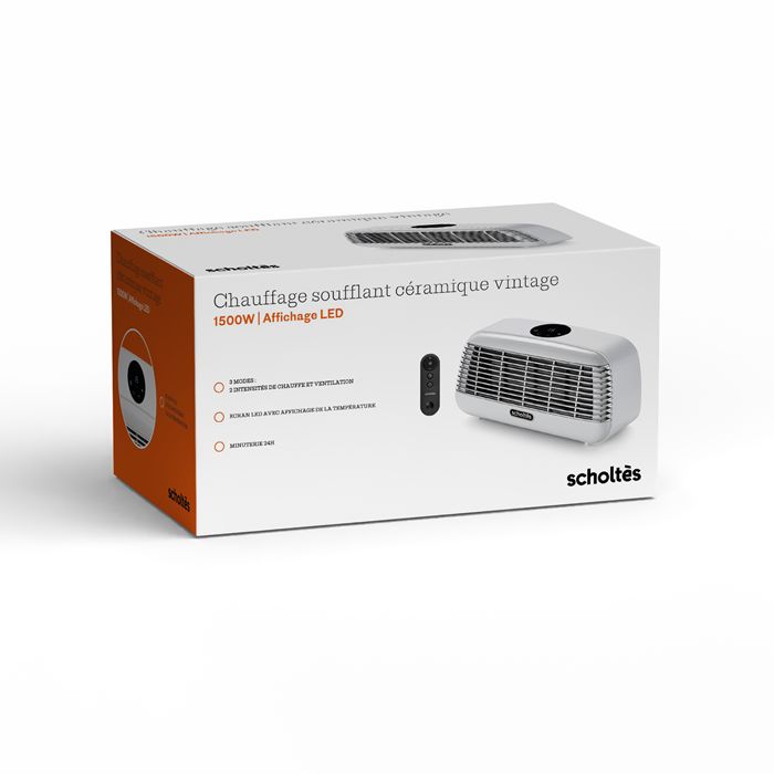  Chauffage soufflant céramique vintage - Blanc