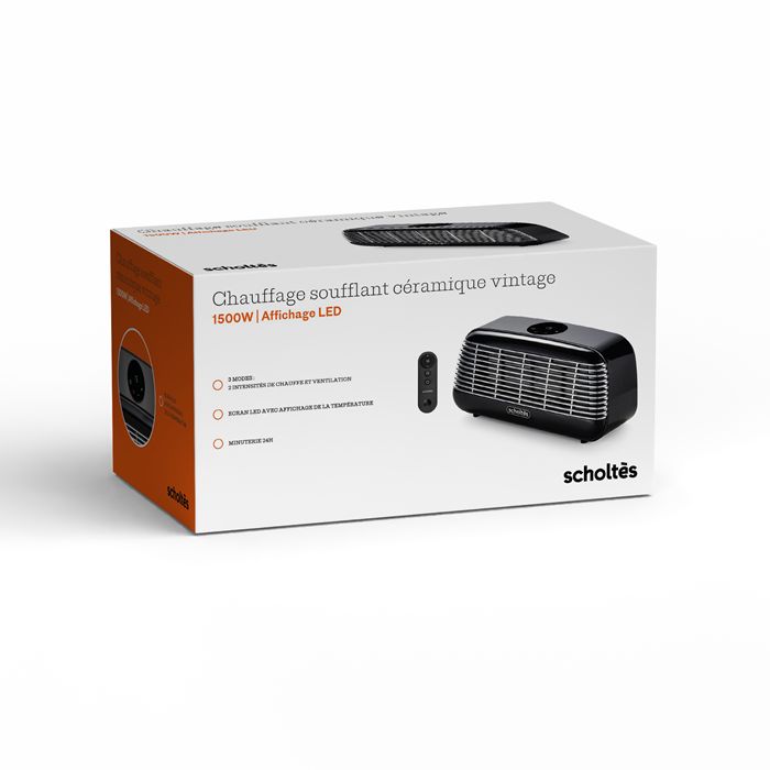  Chauffage soufflant céramique vintage - Noir