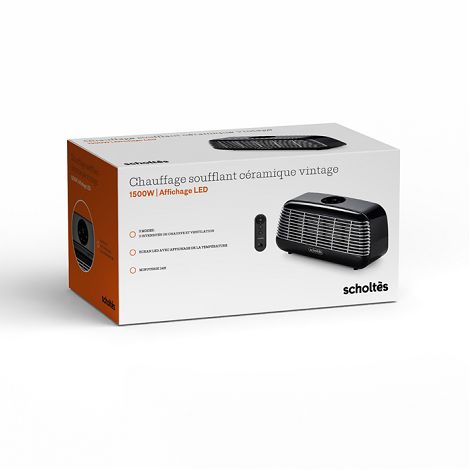  Chauffage soufflant céramique vintage - Noir
