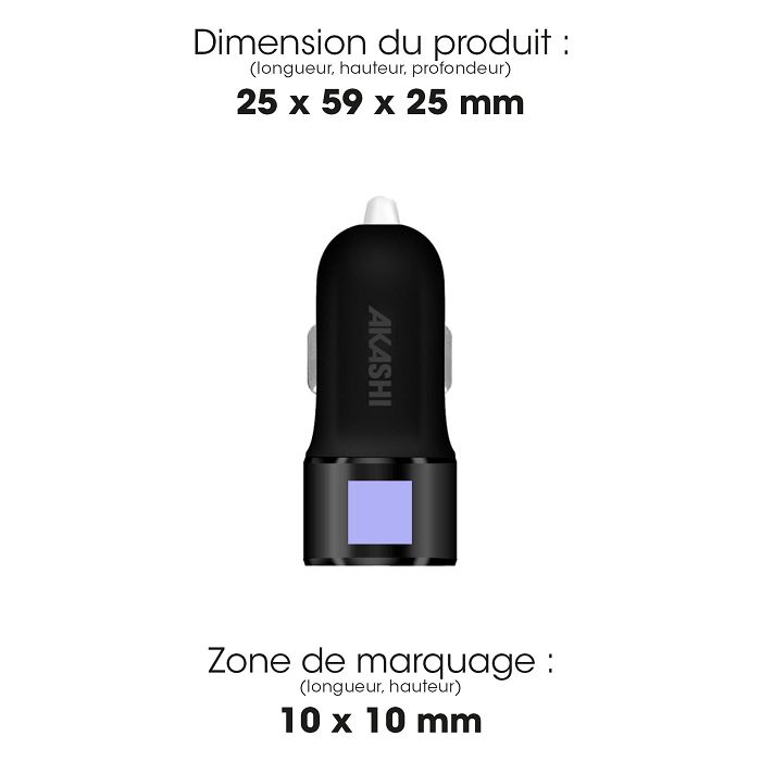  TABO - TURBO CAC 2USB CHARGE RAPIDE NOIR