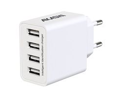 SHI - TURBO CHARGEUR SECTEUR 4 USB 5A - BLANC