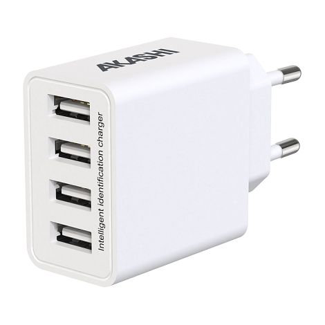  SHI - TURBO CHARGEUR SECTEUR 4 USB 5A - BLANC