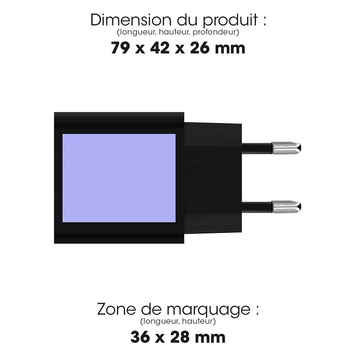  SUKO - CHARGEUR SECTEUR USB TYPE-C 15W + USB-A - NOIR