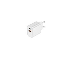 SUKO - CHARGEUR SECTEUR USB TYPE-C 15W + USB-A - BLANC