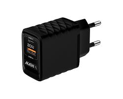 KAKUSHIN - PRISE SECTEUR GAN 20W USB TYPE-C PD + USB-A QC3.0 - NO