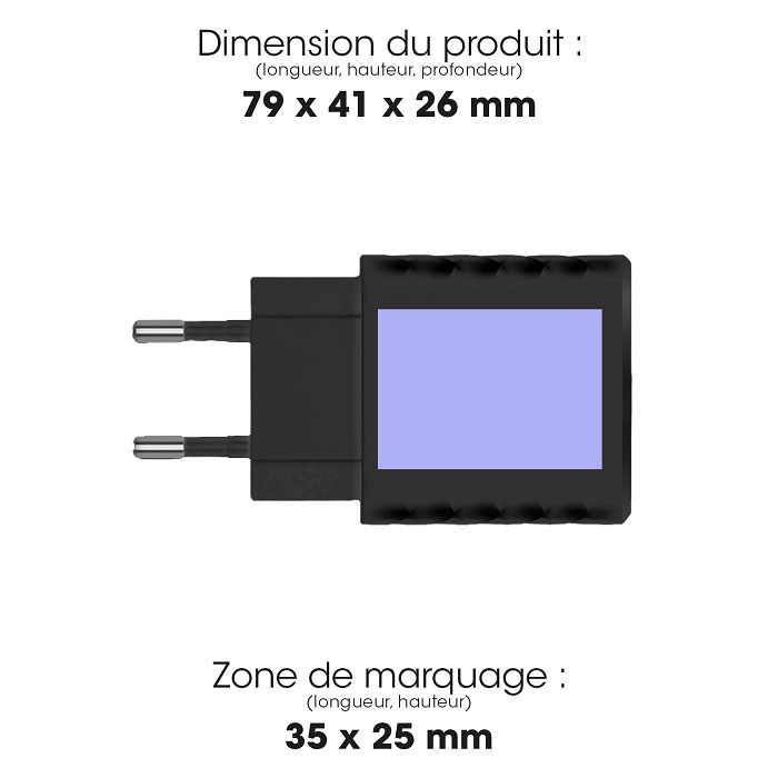  KAKUSHIN - PRISE SECTEUR GAN 20W USB TYPE-C PD + USB-A QC3.0 - NO
