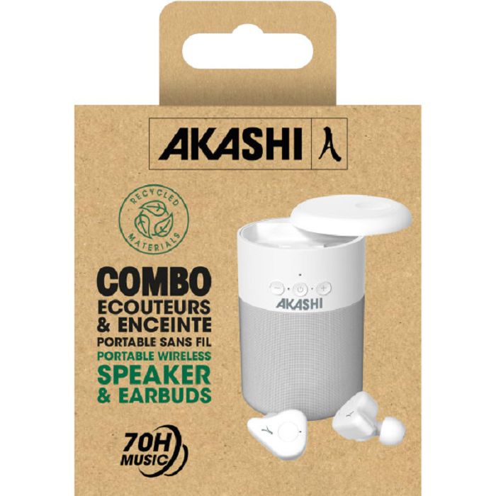  KANZEN - COMBO ÉCOUTEURS + ENCEINTE 5W SANS FIL