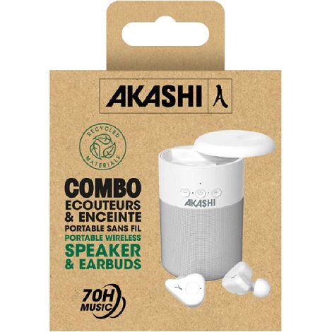  KANZEN - COMBO ÉCOUTEURS + ENCEINTE 5W SANS FIL