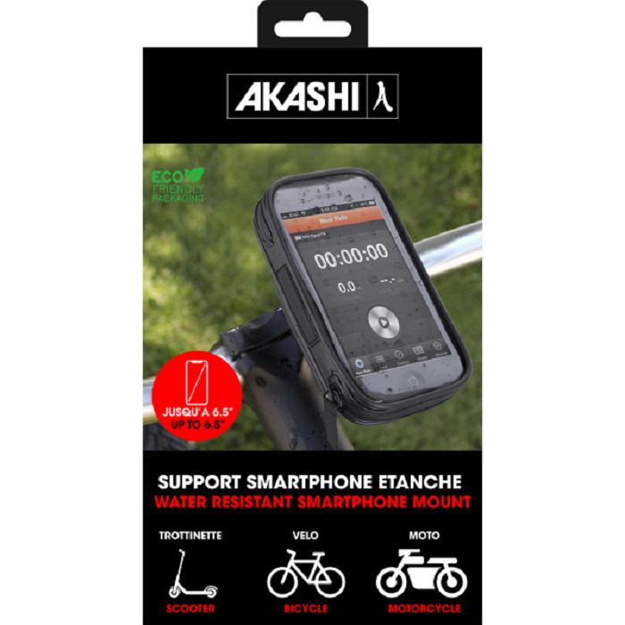  AME - SUPPORT VELO/MOTO/TROTINETTE ETANCHE POUR SMARTPHONE JUSQU’