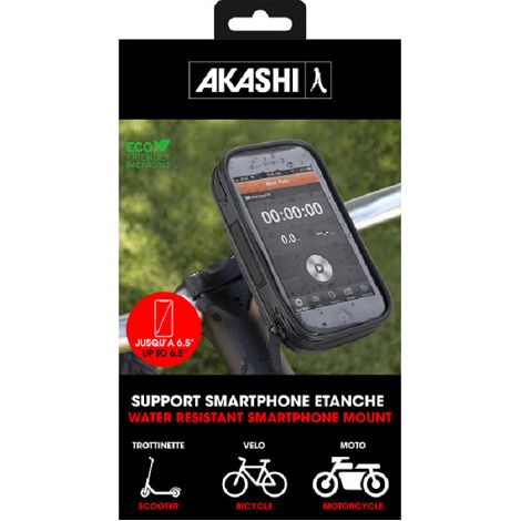  AME - SUPPORT VELO/MOTO/TROTINETTE ETANCHE POUR SMARTPHONE JUSQU’