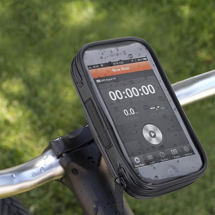  AME - SUPPORT VELO/MOTO/TROTINETTE ETANCHE POUR SMARTPHONE JUSQU’
