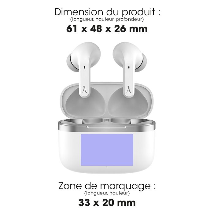  KENDO - ÉCOUTEURS PREMIUM SANS FIL BLUETOOTH BLANC