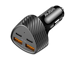KURUMA - TURBO CHARGEUR ALLUME-CIGARE 50W 2X USB-C + 2X USB-A 3.4