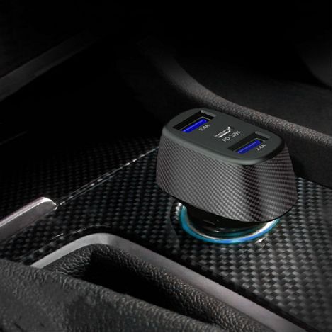  KURUMA - TURBO CHARGEUR ALLUME-CIGARE 50W 2X USB-C + 2X USB-A 3.4