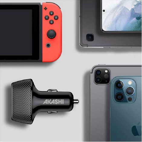  KURUMA - TURBO CHARGEUR ALLUME-CIGARE 50W 2X USB-C + 2X USB-A 3.4