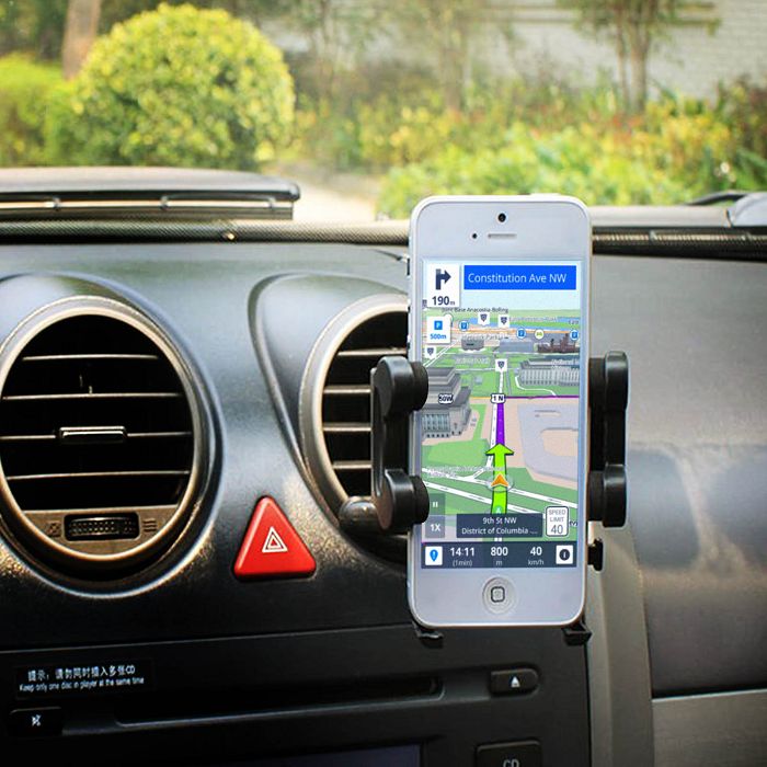  YUNIBA - SUPPORT VOITURE 3 EN 1 NOIR - POUR SMARTPHONE 6.9"