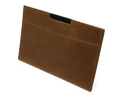 PORTE CARTE GRISE & DOCUMENTS EN CUIR VERITABLE MARRON FONCE