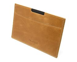 PORTE CARTE GRISE & DOCUMENTS EN CUIR VERITABLE MARRON CLAIR