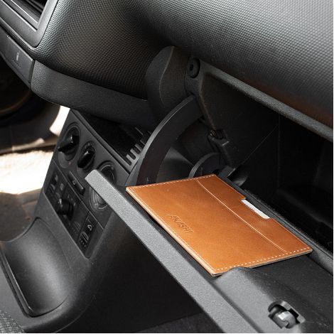  PORTE CARTE GRISE & DOCUMENTS EN CUIR VERITABLE MARRON CLAIR