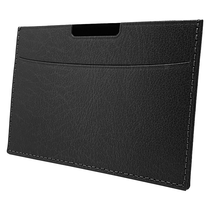  PORTE CARTE GRISE & DOCUMENTS EN SIMILI-CUIR NOIR GRAINE