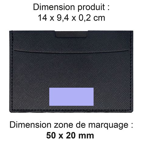  PORTE CARTE GRISE & DOCUMENTS EN SIMILI-CUIR NOIR GRAINE