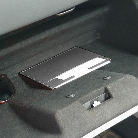  PORTE CARTE GRISE & DOCUMENTS EN SIMILI-CUIR NOIR GRAINE