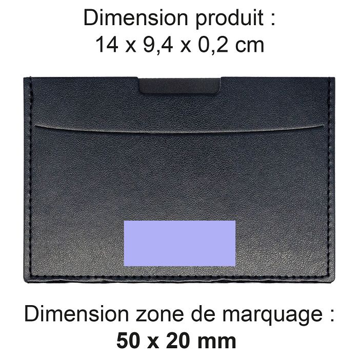  PORTE CARTE GRISE & DOCUMENTS EN SIMILI-CUIR LISSE NOIR