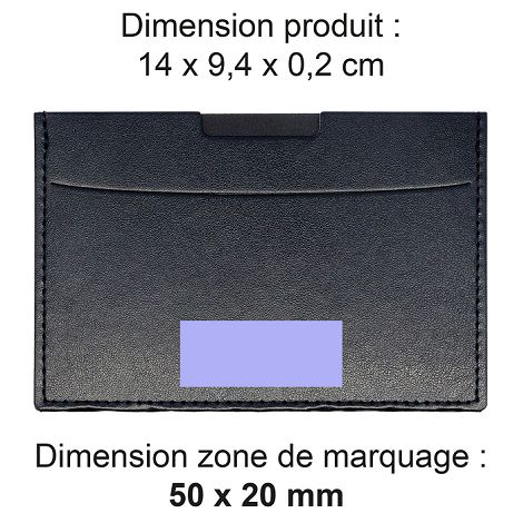  PORTE CARTE GRISE & DOCUMENTS EN SIMILI-CUIR LISSE NOIR