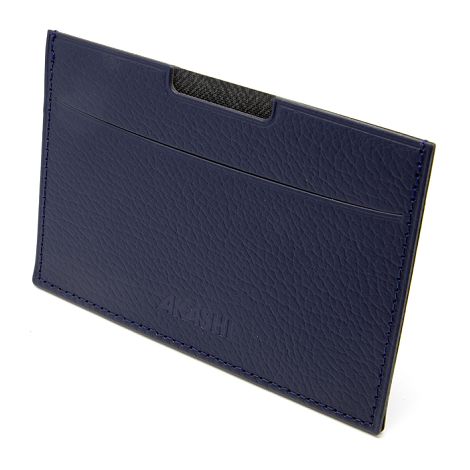  PORTE CARTE GRISE & DOCUMENTS CUIR RECYCLÉ BLEU MARINE