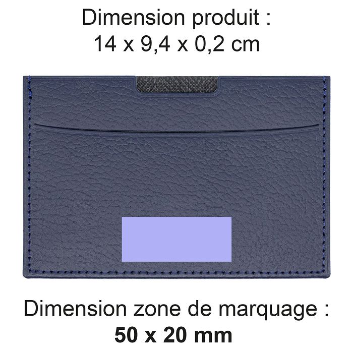  PORTE CARTE GRISE & DOCUMENTS CUIR RECYCLÉ BLEU MARINE