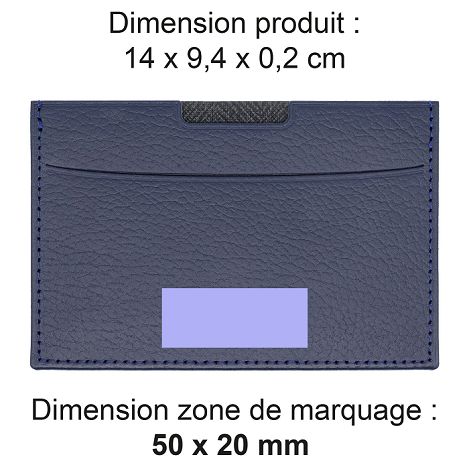  PORTE CARTE GRISE & DOCUMENTS CUIR RECYCLÉ BLEU MARINE