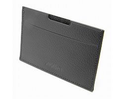 PORTE CARTE GRISE & DOCUMENTS CUIR RECYCLÉ GRIS