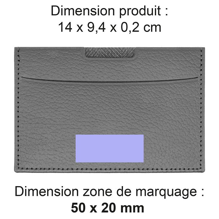  PORTE CARTE GRISE & DOCUMENTS CUIR RECYCLÉ GRIS