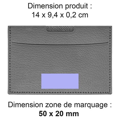  PORTE CARTE GRISE & DOCUMENTS CUIR RECYCLÉ GRIS