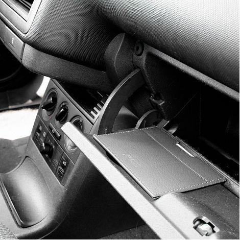  PORTE CARTE GRISE & DOCUMENTS CUIR RECYCLÉ GRIS