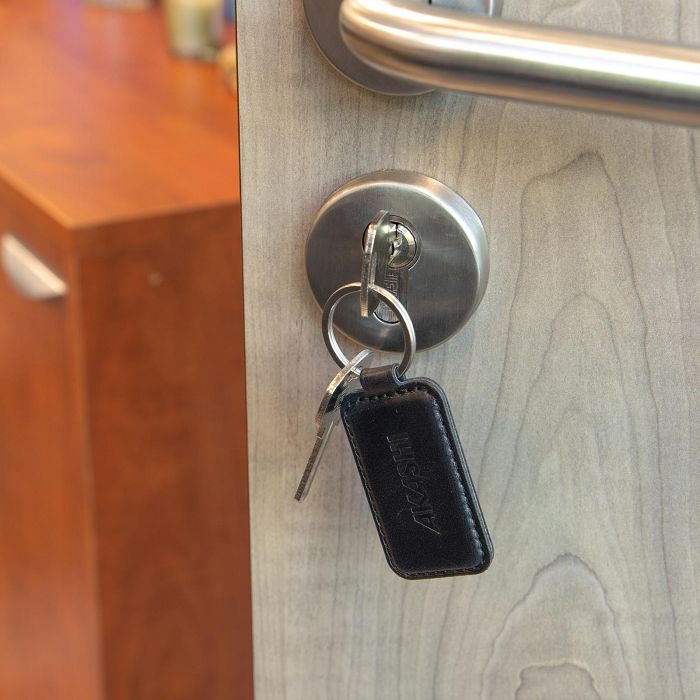  PORTE-CLE EN CUIR VERITABLE NOIR