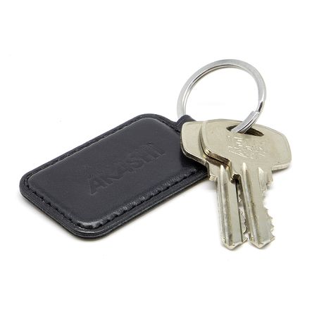  PORTE-CLE EN CUIR VERITABLE NOIR