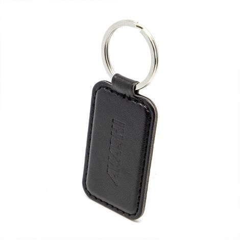  PORTE-CLE EN SIMILI-CUIR LISSE NOIR