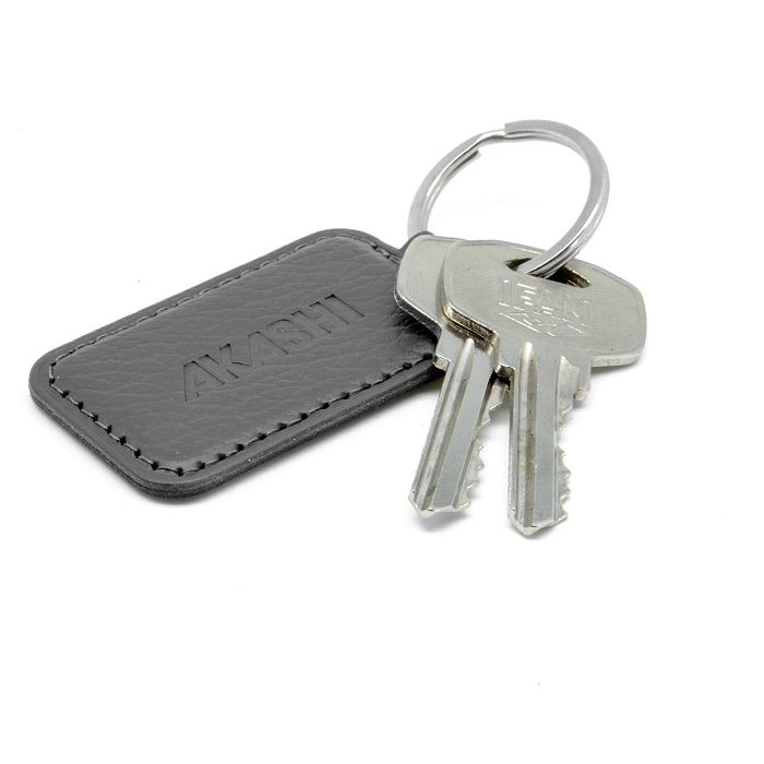  PORTE-CLE CUIR RECYCLÉ GRIS