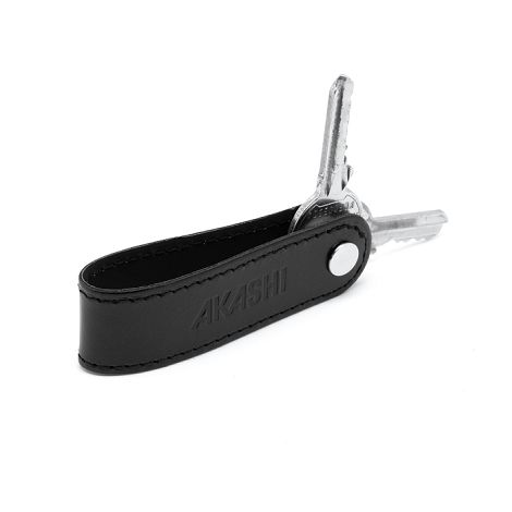  PORTE-CLE VIS EN CUIR VERITABLE NOIR