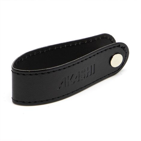  PORTE-CLE VIS EN SIMILI-CUIR LISSE NOIR