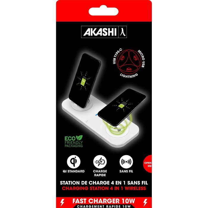  DOKKU - STATION DE CHARGE UNIVERSELLE 4 EN 1 AVEC CHARGEUR SANS F