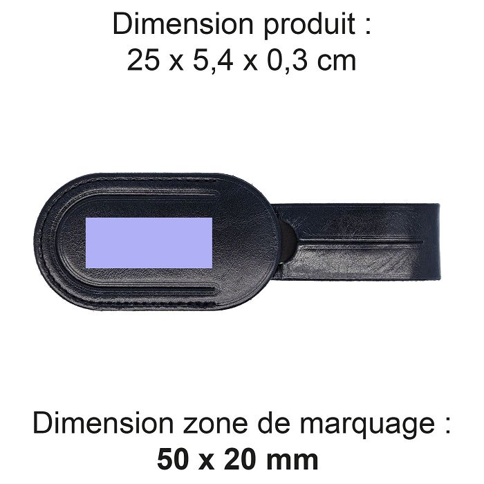  ETIQUETTE BAGAGE  EN CUIR VERITABLE NOIR